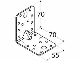 Kątownik z przetłoczeniem 7x7x5,5 cm KP4 DMX