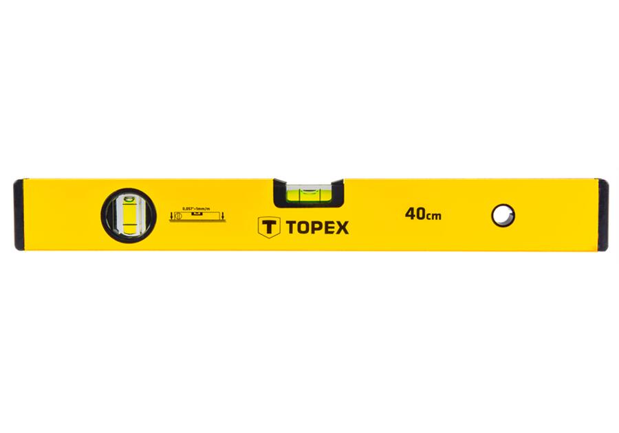 Poziomnica aluminiowa typ 500, 40 cm, 2 libelle TOPEX