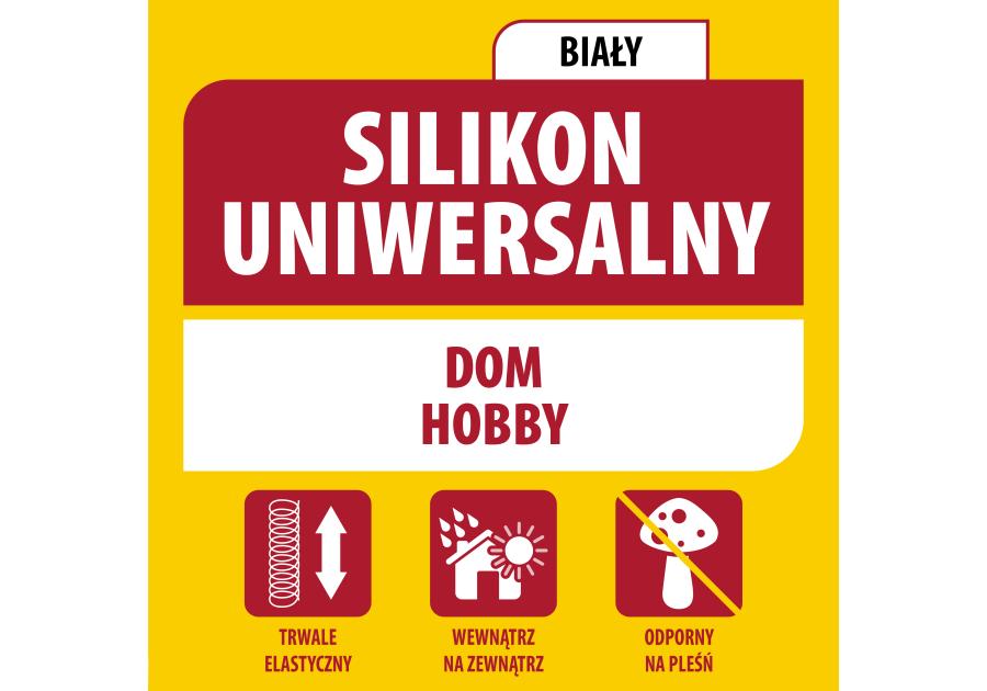 Silikon uniwersalny 280 ml biały SOUDAL