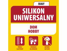 Silikon uniwersalny 280 ml biały SOUDAL