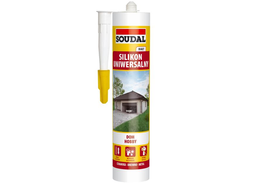 Silikon uniwersalny 280 ml biały SOUDAL