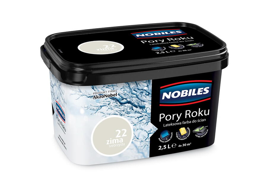 Farba lateksowa Pory Roku 2,5 L zima srebrzysta NOBILES