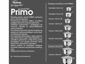 Garnek Primo nierdzewny 4,6 L indukcja GALICJA