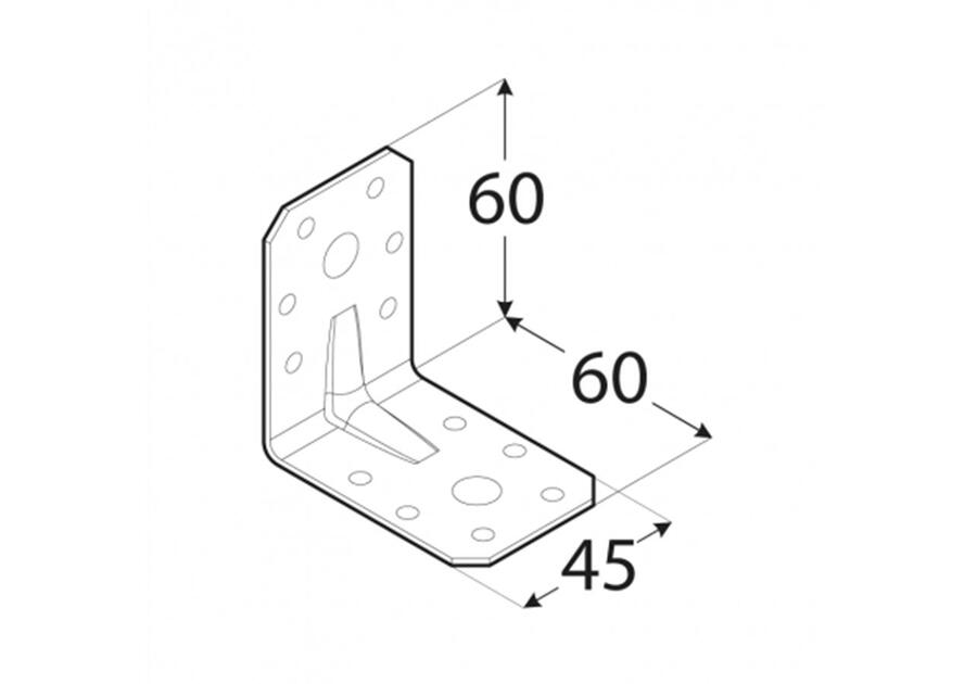 Kątownik z przetłoczeniem 6x6x4,5 cm KPL6 DMX