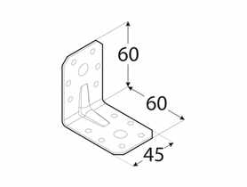 Kątownik z przetłoczeniem 6x6x4,5 cm KPL6 DMX