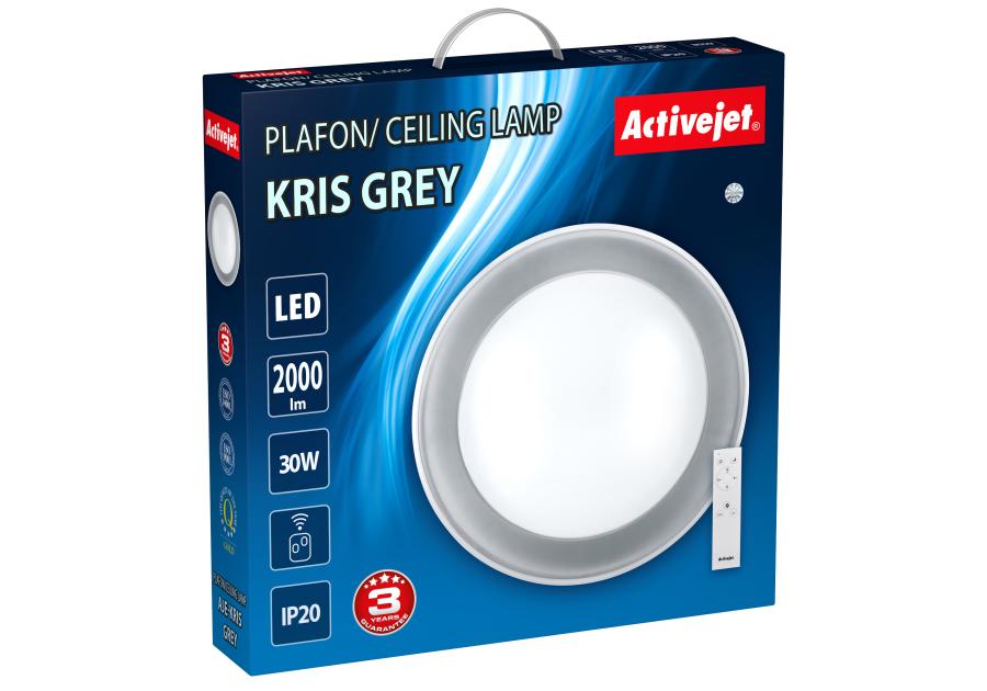 Plafon led activejet aje-kris grey + pilot ACTION