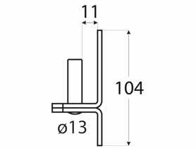 Uchwyt czopowy 13/11 mm C13/11 DMX