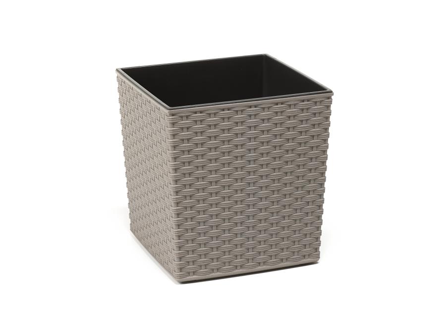 Doniczka Juka Eco 19x19 cm rattan szary LAMELA