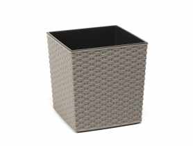 Doniczka Juka Eco 19x19 cm rattan szary LAMELA