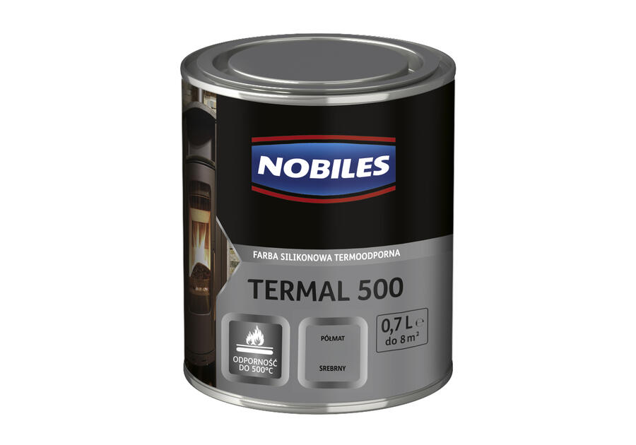 Farba silikonowa Termal 500 - 0,7 L srebrna NOBILES