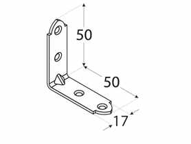 Kątownik wąski z blachy ocynkowanej 5x5x1,7 cm KW03 DMX