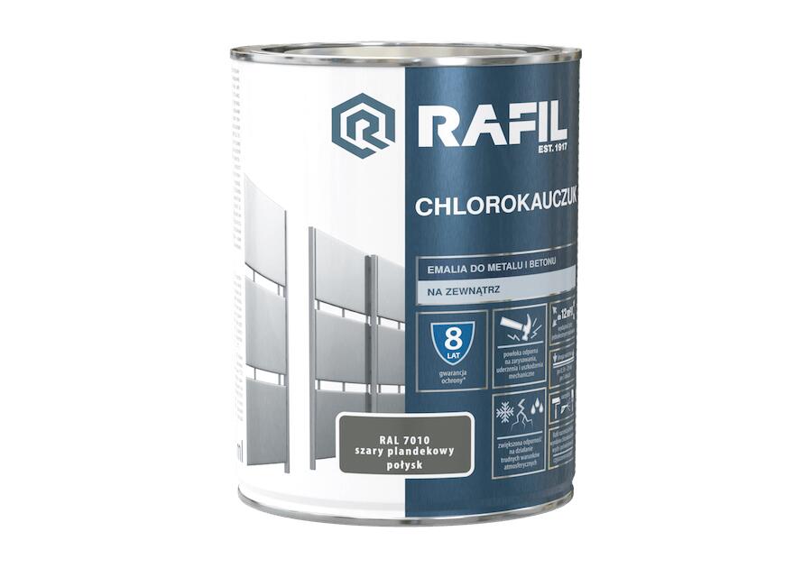 Emalia chlorokauczukowa szary średni RAL7010 0,9 L RAFIL