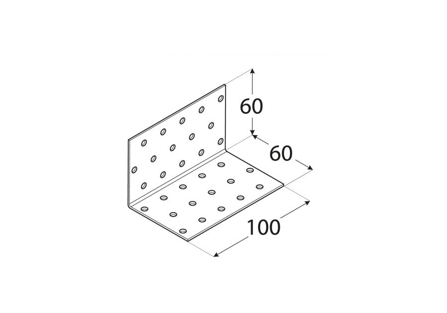 Kątownik montażowy 6x6x10 cm KM6 DMX