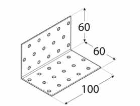 Kątownik montażowy 6x6x10 cm KM6 DMX