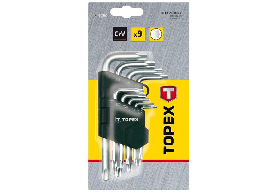 Klucze Torx T10-T50, zestaw 9 szt. TOPEX