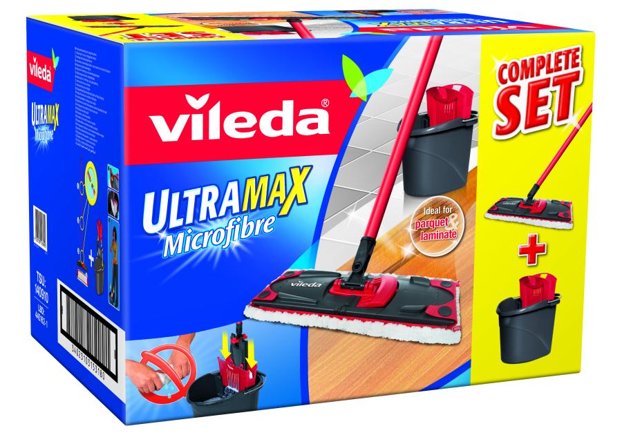 Zestaw mop Ultramax wiadro + mop + wyciskacz VILEDA