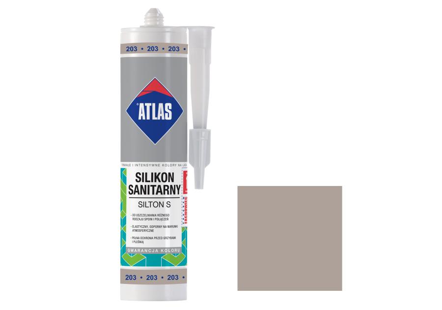 Silikon sanitarny Silton S stalowy ATLAS