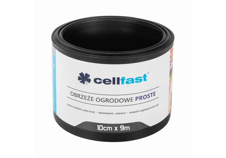 Obrzeże ogrodowe proste 15 cm x 9 m czarne CELL -FAST