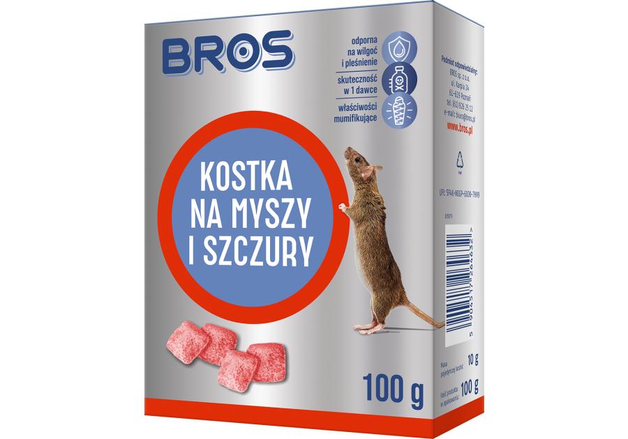 Kostka na myszy i szczury 100 g BROS