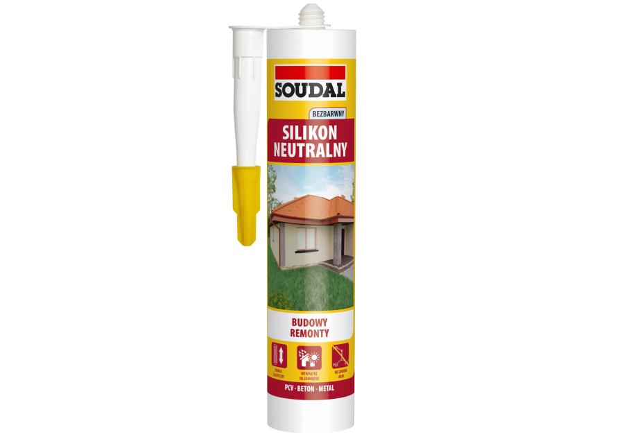 Silikon neutralny 280 ml bezbarwny SOUDAL