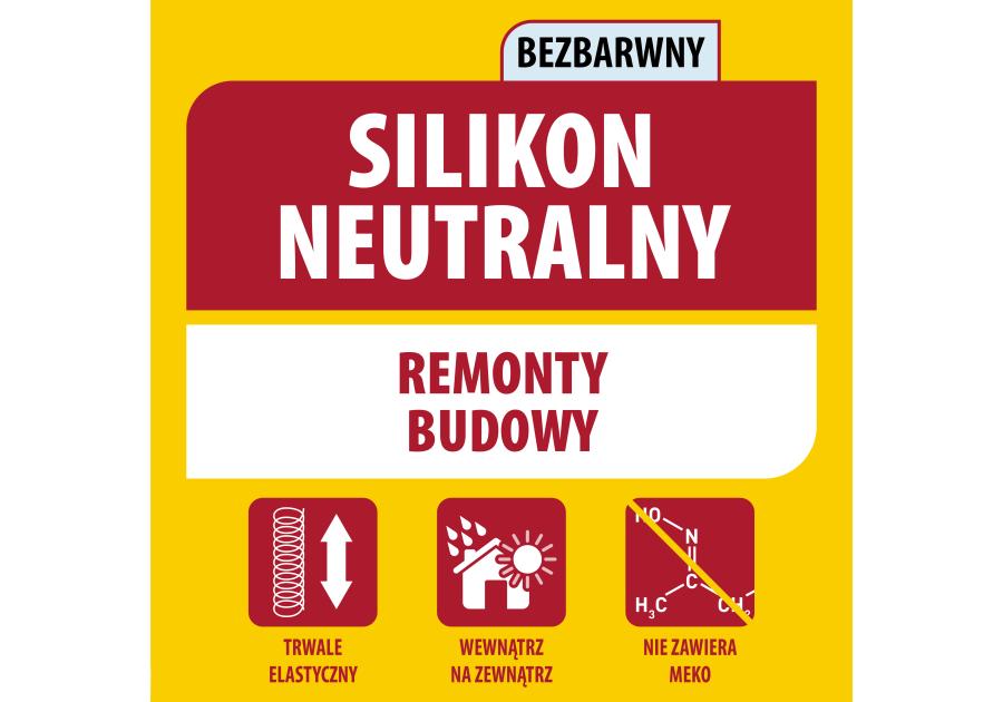 Silikon neutralny 280 ml bezbarwny SOUDAL