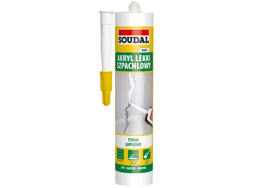 Akryl szpachlowy lekki 280 ml biały SOUDAL