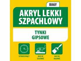 Akryl szpachlowy lekki 280 ml biały SOUDAL