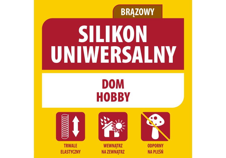 Silikon uniwersalny 280 ml  brązowy SOUDAL