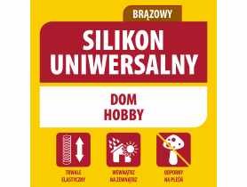 Silikon uniwersalny 280 ml  brązowy SOUDAL