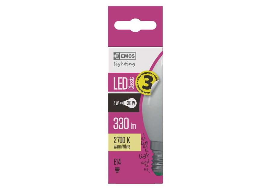 Żarówka LED Classic candle 4W E14 ciepła biel EMOS
