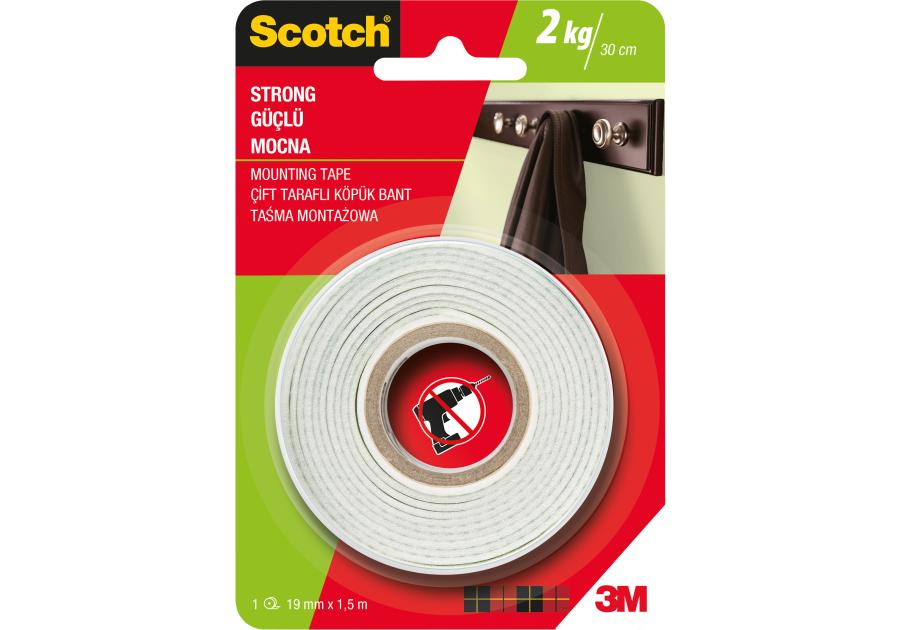 Taśma montażowa mocna 19 mm x 1,5 m SCOTCH