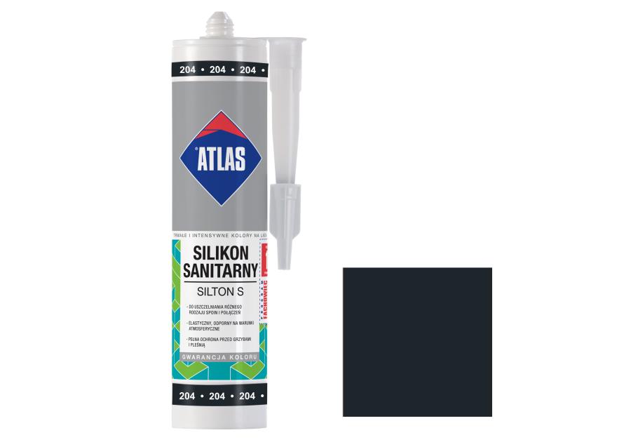 Silikon sanitarny Silton S czarny ATLAS