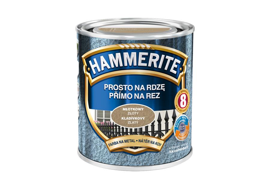 Farba do metalu 0,7 L młotkowy złoty HAMMERITE