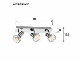 Listwa aje-blanka 3p e14 3x40w ACTION