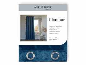 Zasłona Glamour Eyelets 140x250 cm granatowy AMELIAHOME