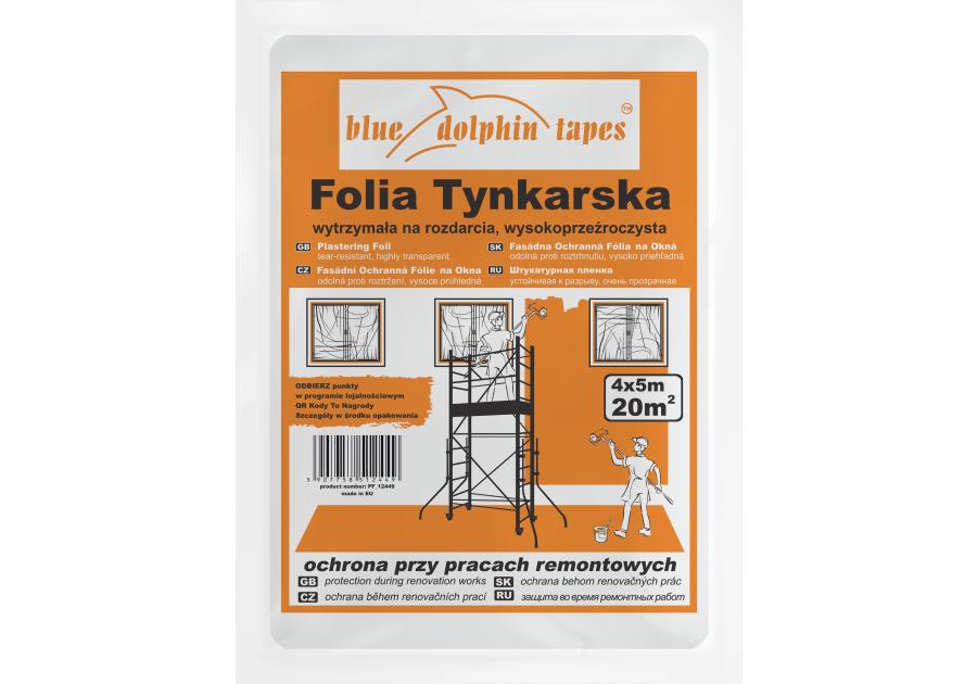 Folia tynkarska 4 x 5 m BLUEDOLPHIN