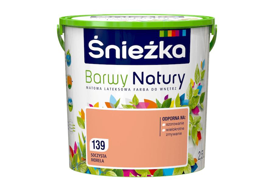 Farba do ścian i sufitów soczysta morela 2,5 L ŚNIEŻKA
