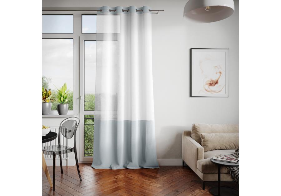 Firanka Irvette Eyelets srebrny 140x270 cm AMELIAHOME