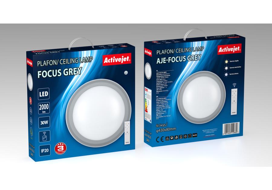 Plafon led activejet aje-focus grey + pilot ACTION