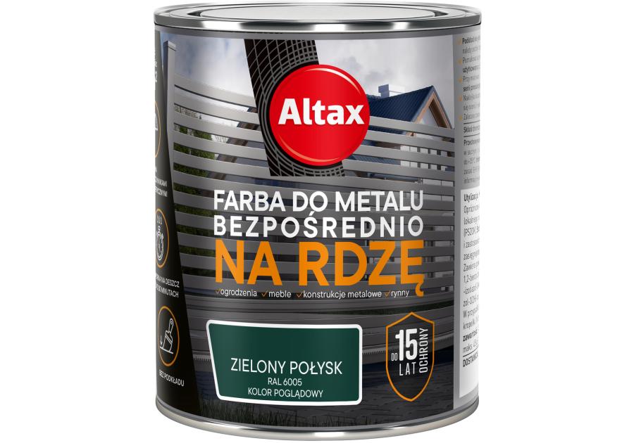 Farba do metalu 0,75 L zielony połysk ALTAX