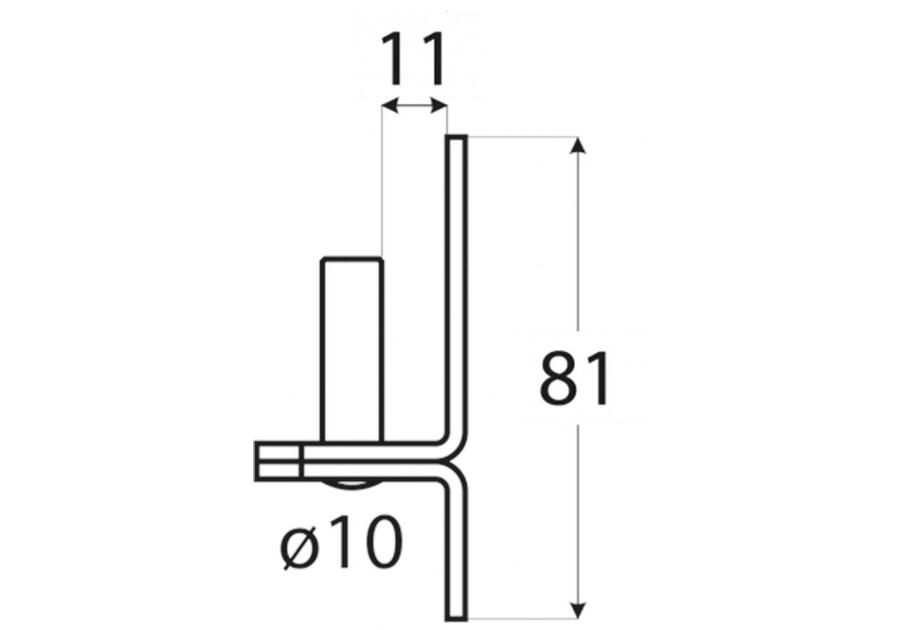 Uchwyt czopowy fi 10/11 mm DMX