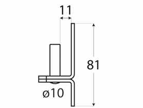 Uchwyt czopowy fi 10/11 mm DMX