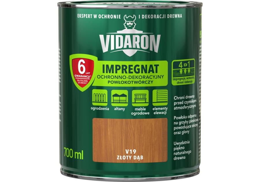 Impregnat powłokotwórczy złoty dąb V19 0,7 L VIDARON