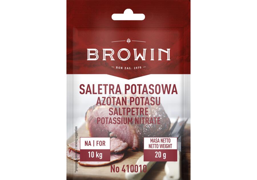 Saletra potasowa do peklowania mięsa - 20 g BROWIN