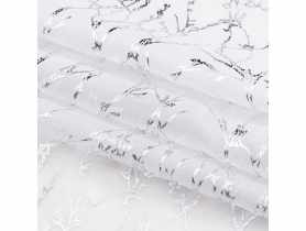 Firanka Twigs 140x250 cm srebrny nadruk AMELIAHOME