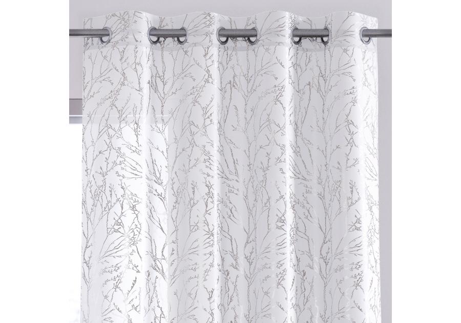 Firanka Twigs 140x250 cm srebrny nadruk AMELIAHOME