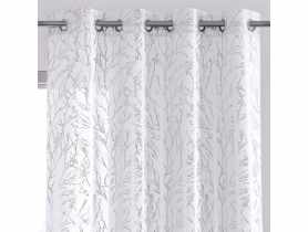 Firanka Twigs 140x250 cm srebrny nadruk AMELIAHOME