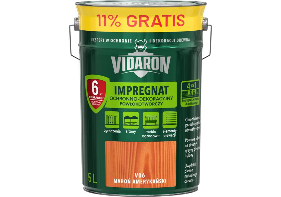 Impregnat powłokotwórczy 5 L mahoń amerykański VIDARON