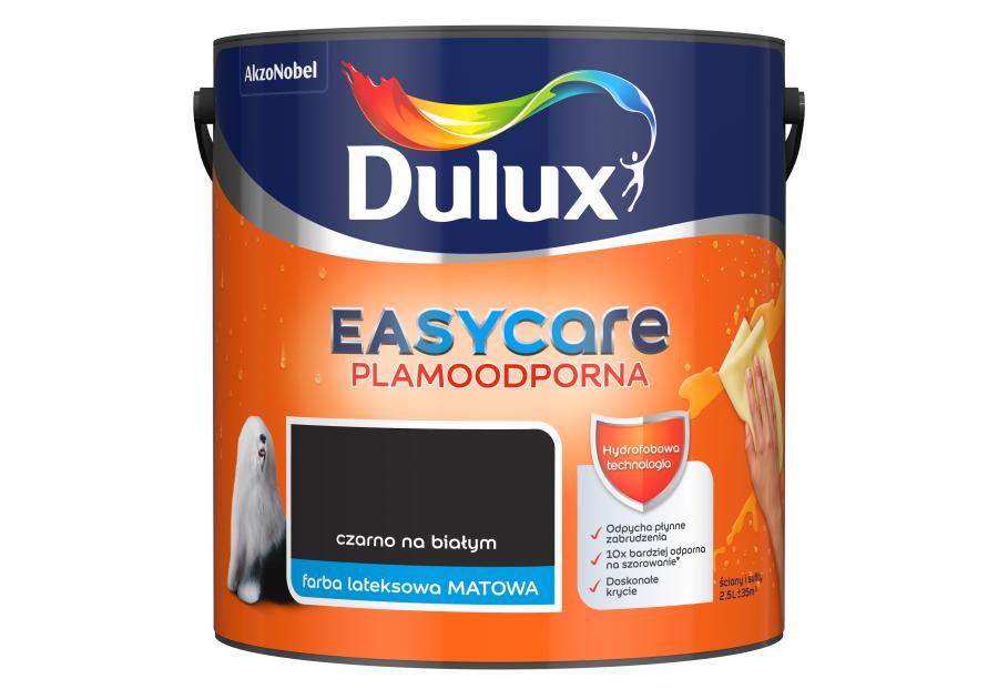 Farba do wnętrz EasyCare 2,5 L czarno na białym DULUX