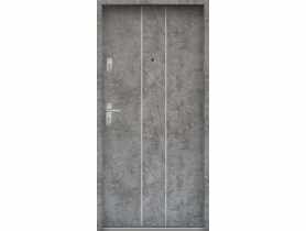 Drzwi wejściowe do mieszkań Bastion A-40 Beton srebrny 80 cm prawe ODO KR CENTER